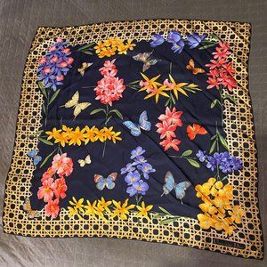 vintage CHRISTIAN DIOR silk scarf (34 inches square)